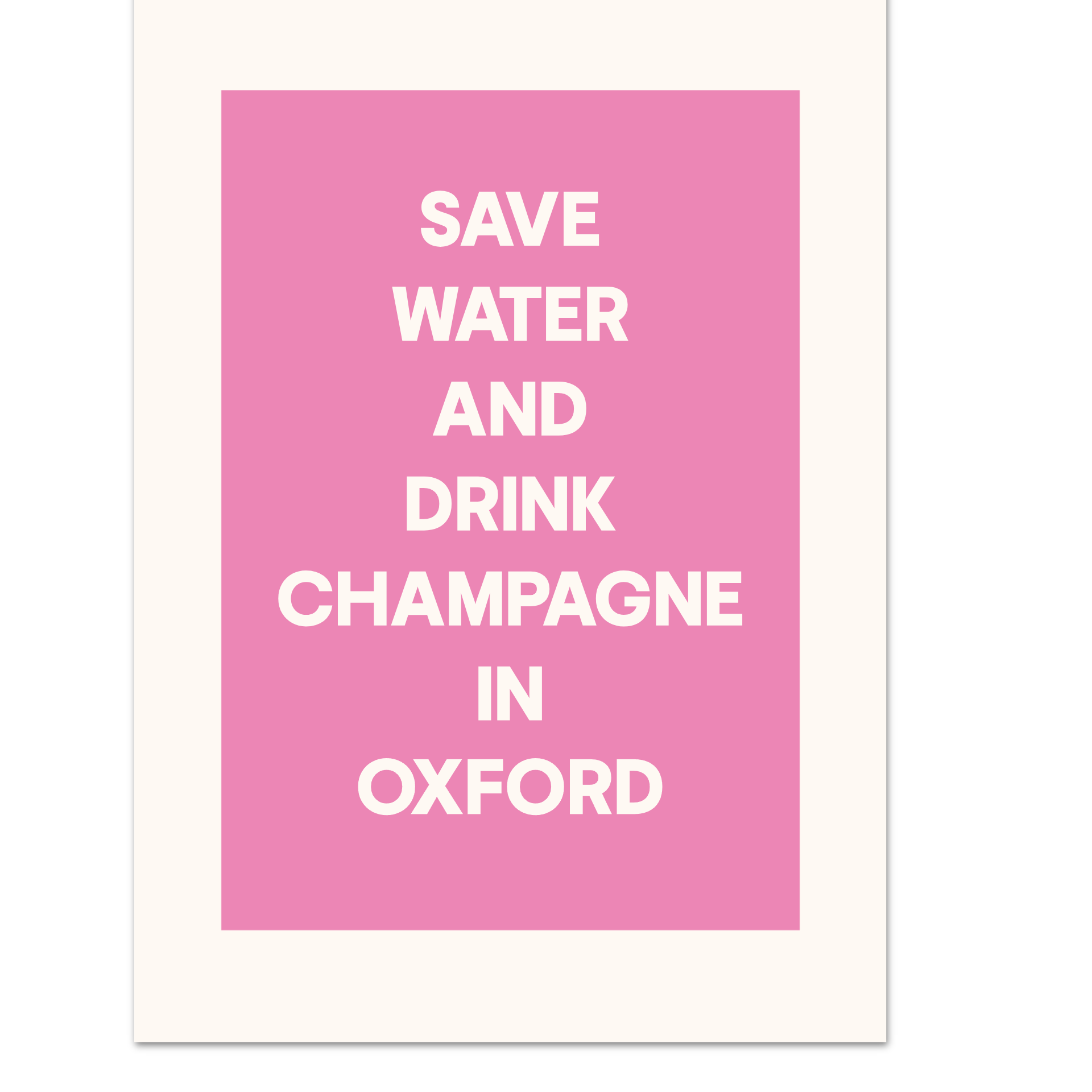 Save Water and Drink Champagne Print