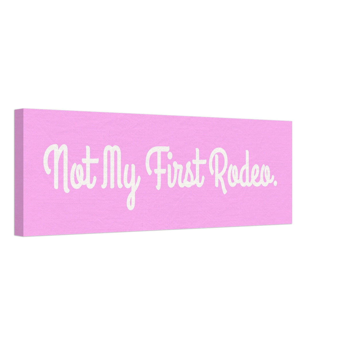 Not My First Rodeo - Pink Canvas Statement | Wall Art