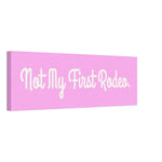 Not My First Rodeo - Pink Canvas Statement | Wall Art