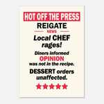 Local Chef Rages - Hot Off The Press — detail view | Timmy Loves Art