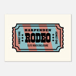 'Your Town' Rodeo - Ticket Stub Print — colour option | Timmy Loves Art
