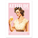 One Glass Away - Personalized Retro Magazine Cover | Wall Art