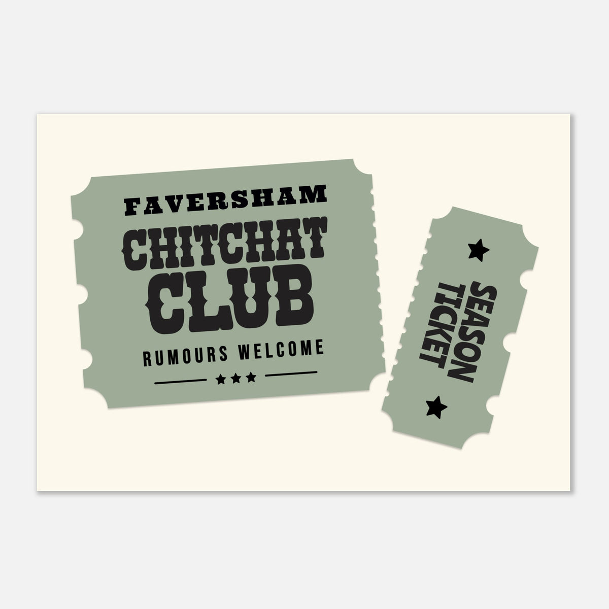 'Your Town' Chitchat Club - Ticket Stub Print | Timmy Loves Art