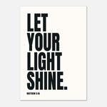Let Your Light Shine - Matthew 5:16 Scripture | Minimalist Art