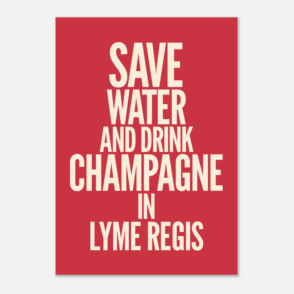 Drink Champagne - Typography Print — colour option | Timmy Loves Art