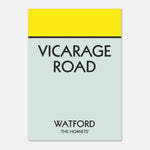 Vicarage Road Watford - Monopoly Style Print | Football Art