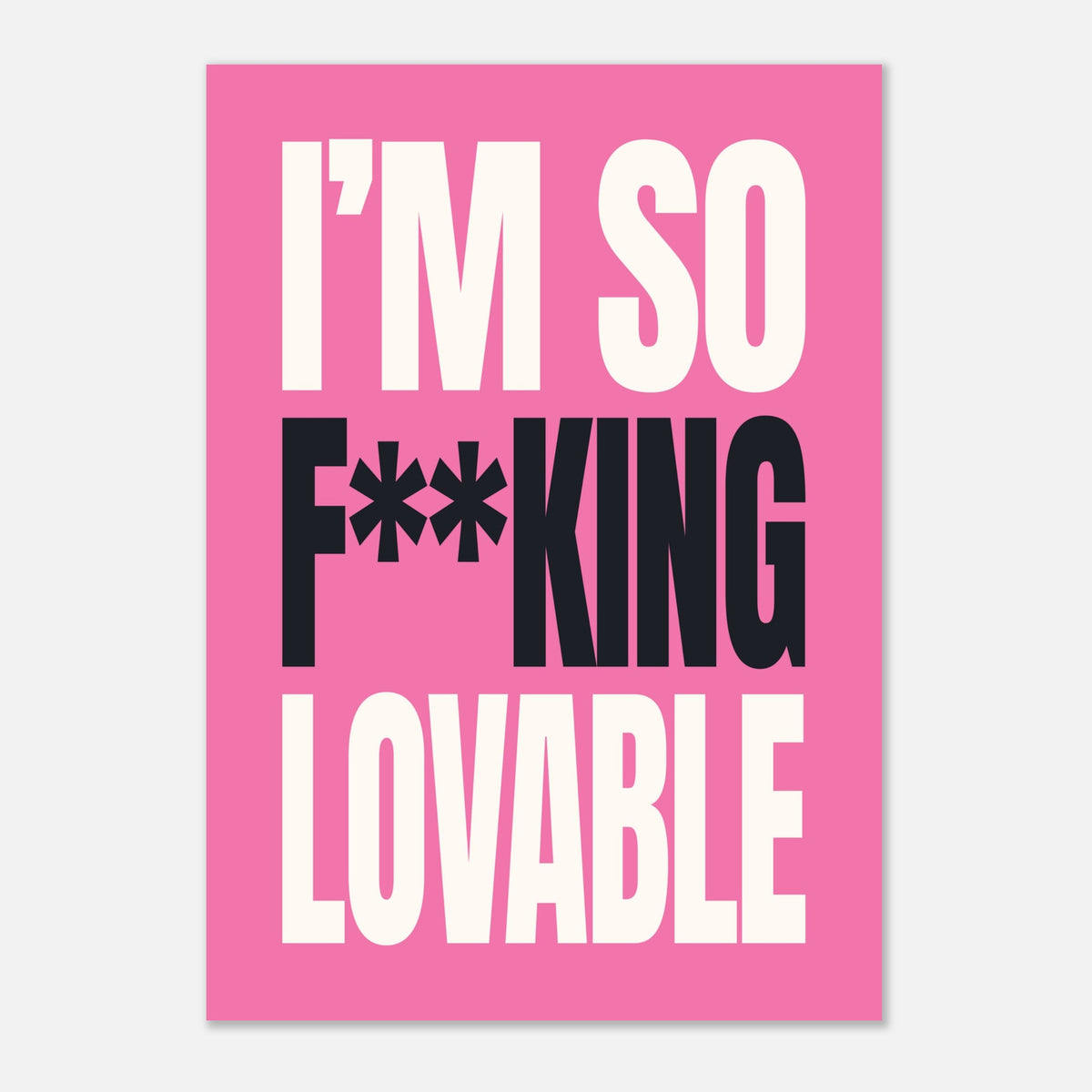 I'm So F**king Lovable - Bold Statement Wall Art | Sassy Decor