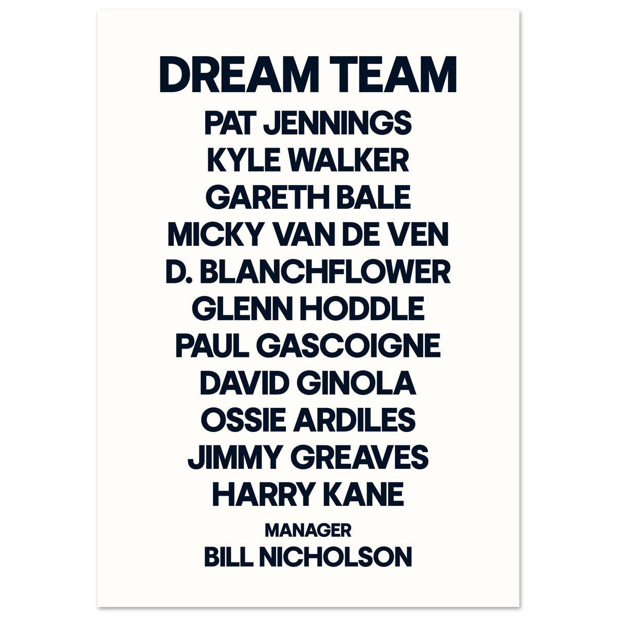 Football Dream Team - Custom Navy Design | Sports Art