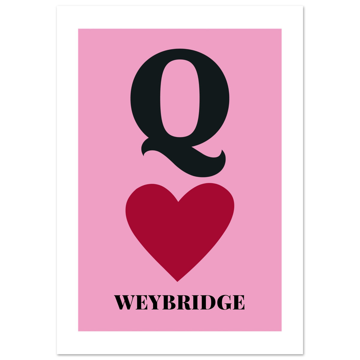 Queen of Your Town - Personalized Heart Print | Custom Art