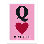 Queen of Your Town - Personalized Heart Print | Custom Art