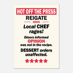 Local Chef Rages - Hot Off The Press — alternate view | Timmy Loves Art