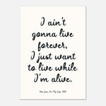 I Ain't Gonna Live Forever - Bon Jovi Lyric Art | Music Decor