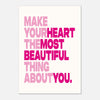 Most Beautiful Thing About You - Bold Love Quote | Wall Art