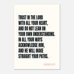 Trust In The Lord - Proverbs 3:5 Bible Verse | Faith Art
