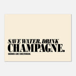 Drink Champagne - Typography Print — detail view | Timmy Loves Art