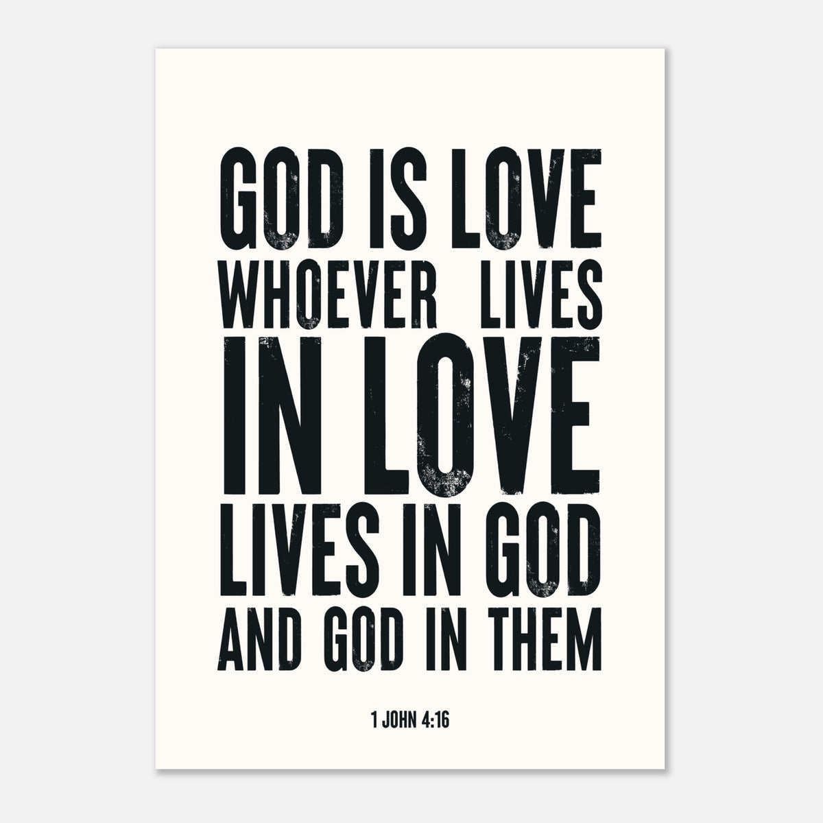 Whoever Lives In Love - 1 John 4:16 Print | Scripture Wall Art