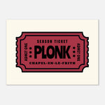 'Your Town' Plonk - Ticket Stub Print — colour option | Timmy Loves Art