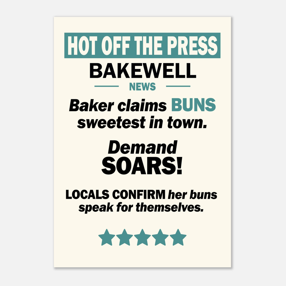 Sweet Buns - Hot Off The Press — detail view | Timmy Loves Art
