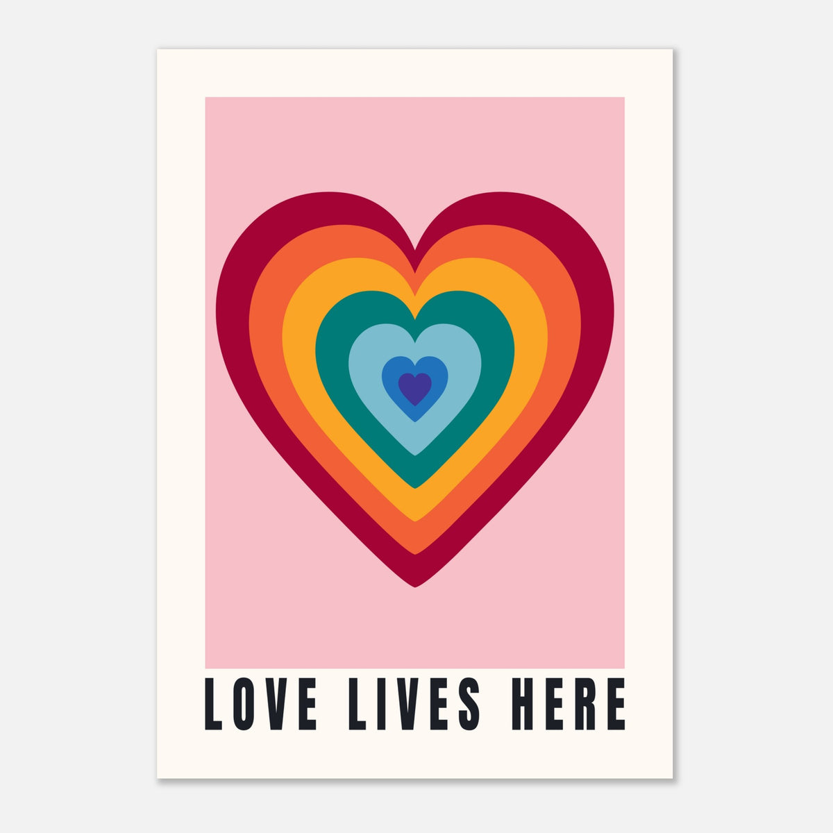 Love Lives Here - Dopamine Decor | Love Wall Art