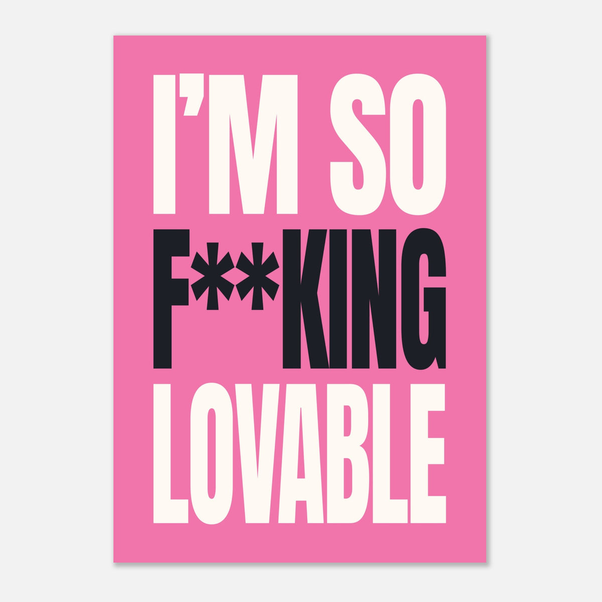 I'm So F**king Lovable - Bold Statement Wall Art | Sassy Decor