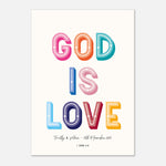 God Is Love - Personalised Wedding Art | Custom Names & Date
