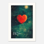 HEART PLANET - Love Print Moon & Back | Romantic Wall Art