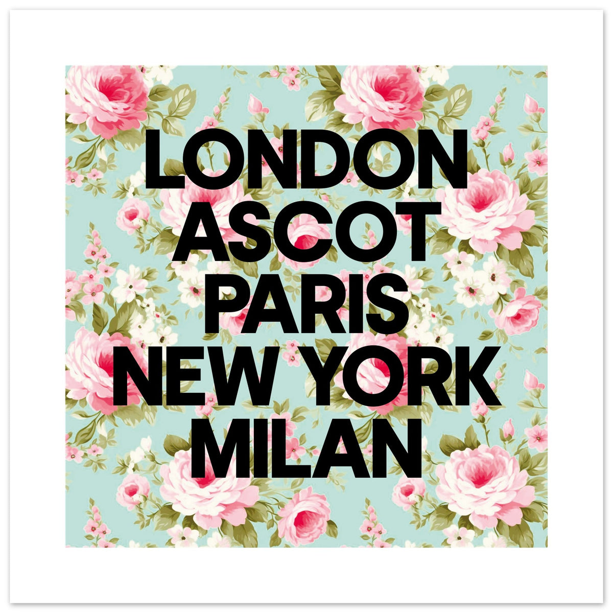 Fashion Capitals - Shabby Chic Floral Design | Wall Art