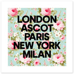 Fashion Capitals - Shabby Chic Floral Design | Wall Art