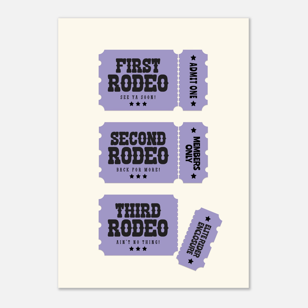 Elite Rider Enclosure - Ticket Stub Print — detail view | Timmy Loves Art
