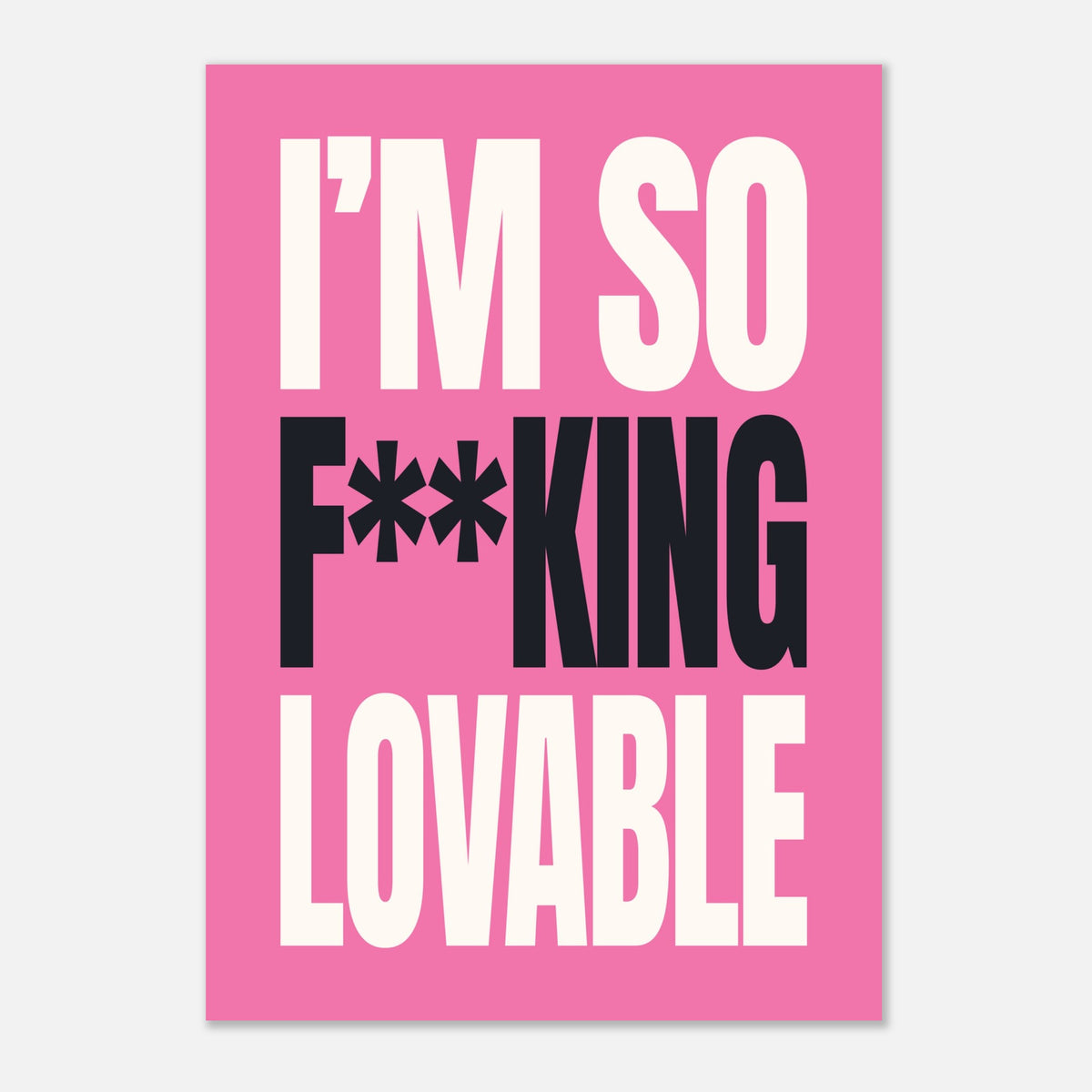 I'm So F**king Lovable - Bold Statement Wall Art | Sassy Decor