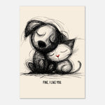 Fine I Like You - Hand Drawn Sketch Style Print | Timmy Loves Art