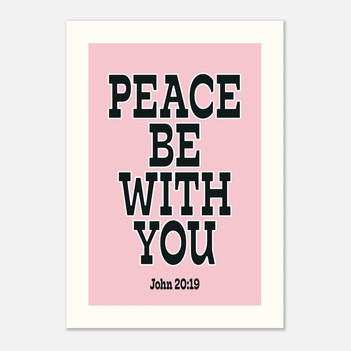 Peace Be With You - Biblical Verse Print | Scripture Art