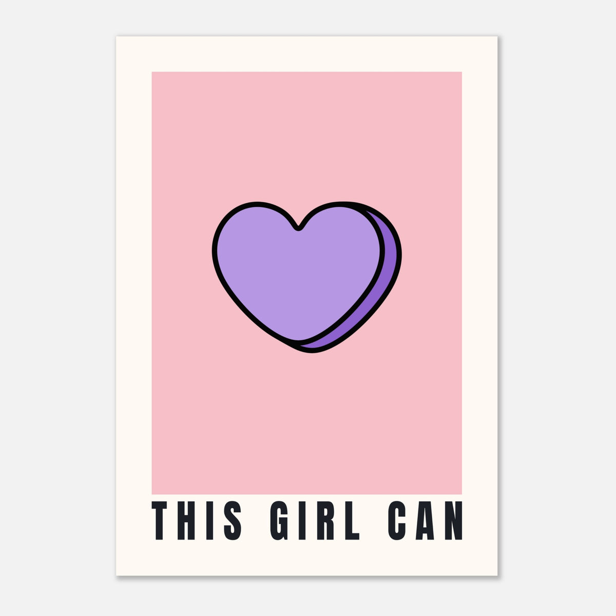 This Girl Can - Candy Heart Print | Motivational Wall Art
