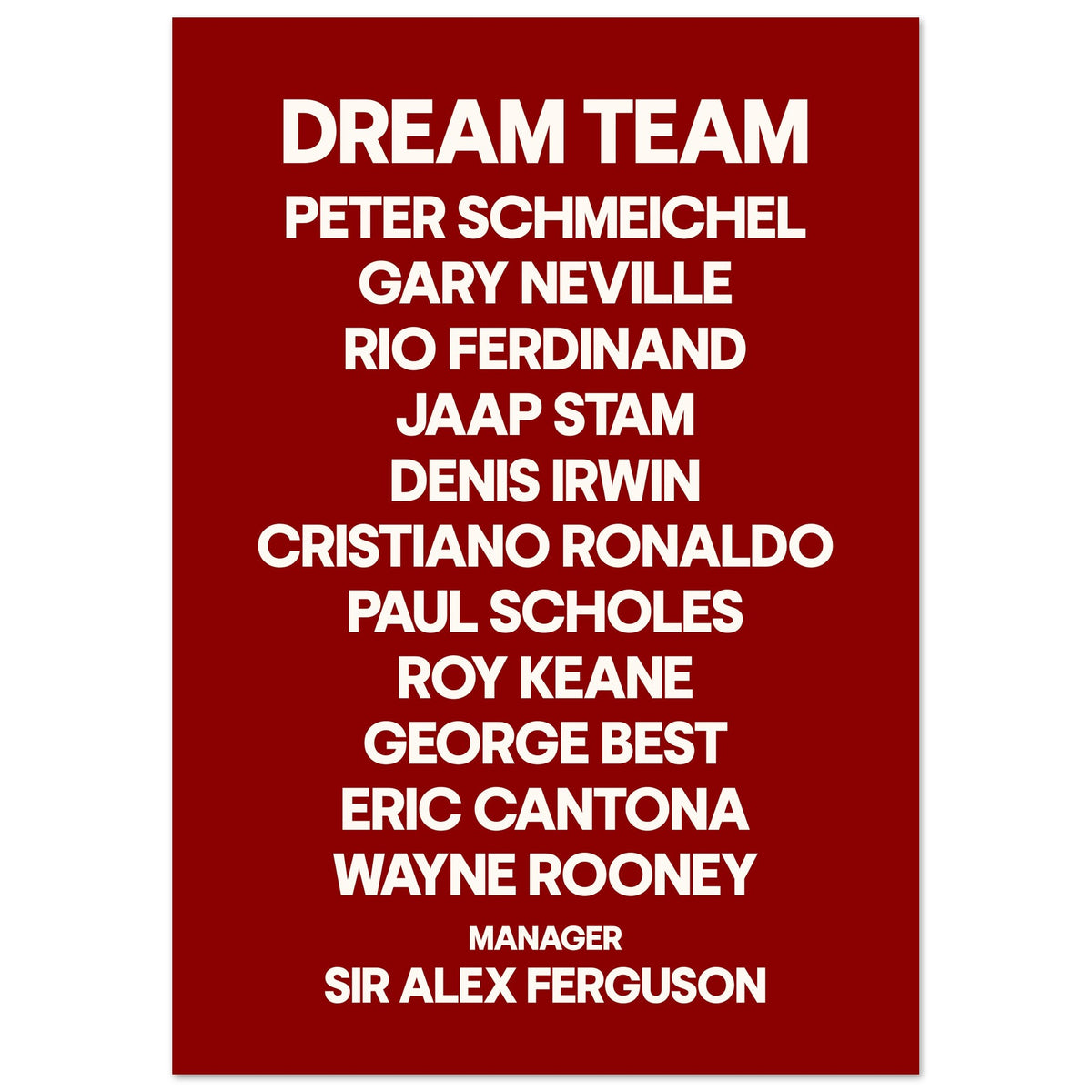 Football Dream Team - Custom Red Design | Sports Art