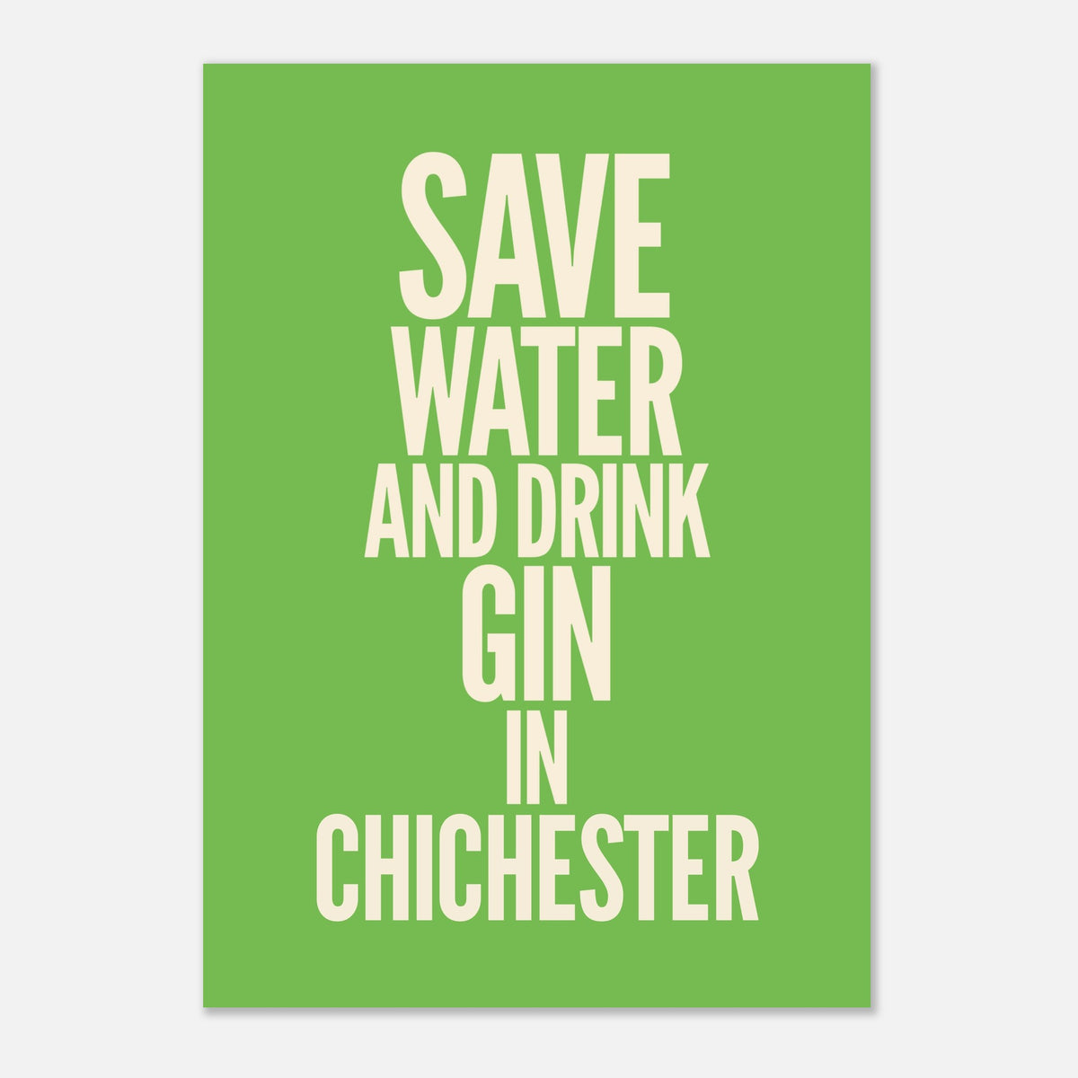 Drink Gin - Typography Print — detail view | Timmy Loves Art
