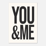You & Me - Quirky Anniversary Statement | Wall Art