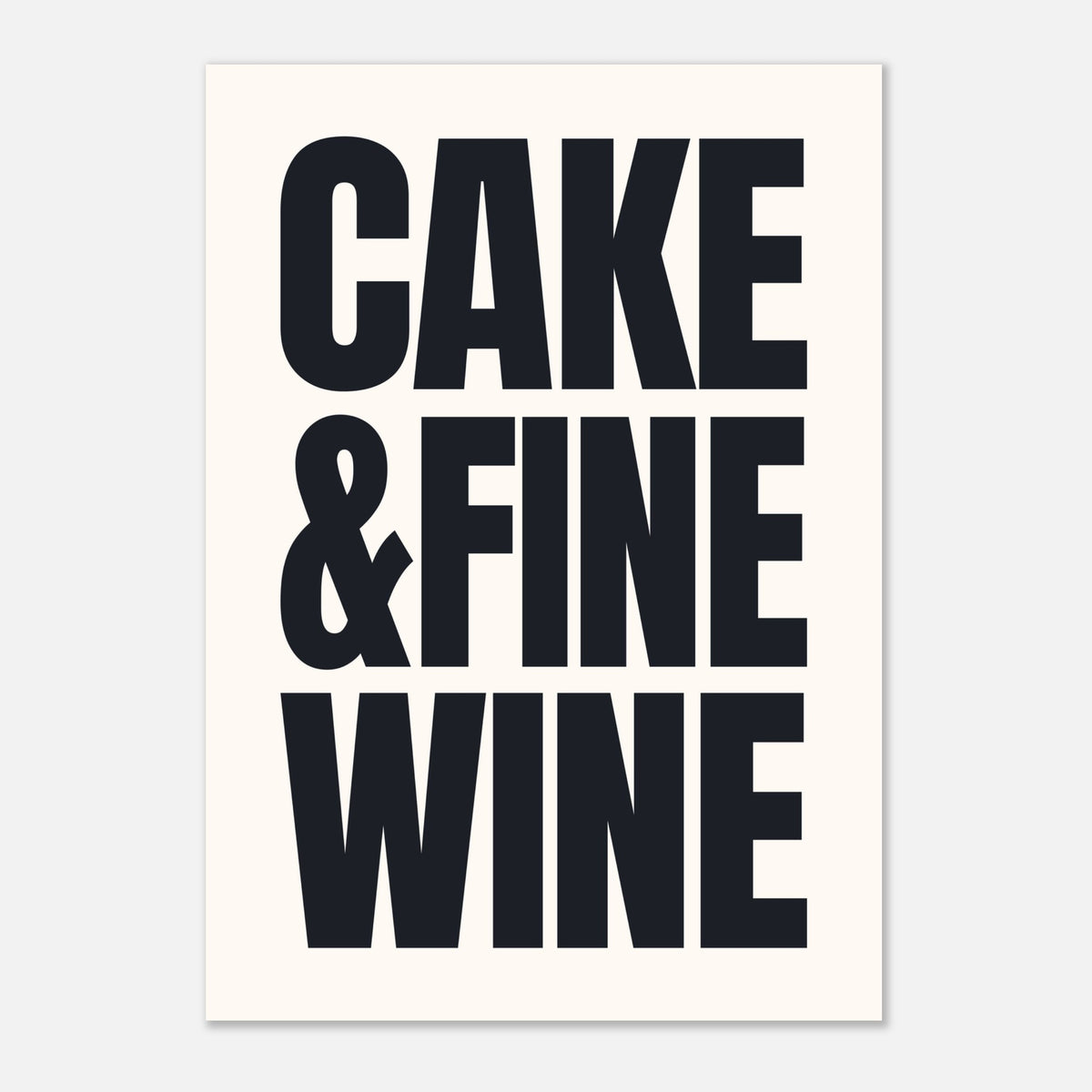 Cake & Fine Wine - Withnail & I Quote Print | Cult Classic Art