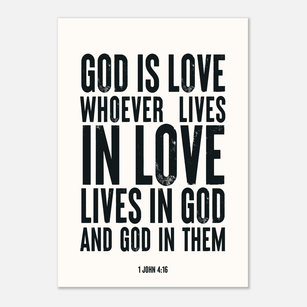 Whoever Lives In Love - 1 John 4:16 Print | Scripture Wall Art