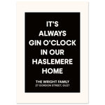 It's Always Gin O'Clock - Custom Home Bar Print | Timmy Loves Art
