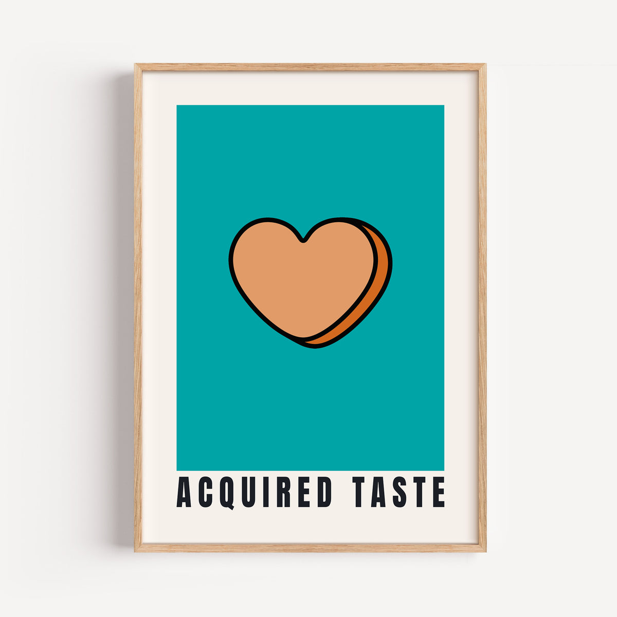 Acquired Taste - Candy Heart Print | Cheeky Wall Art