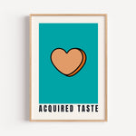Acquired Taste - Candy Heart Print | Cheeky Wall Art