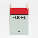 ARSENAL N5 - Monopoly Style Fan Gift | Sports Wall Art
