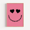 A Smile Is The Prettiest Thing - Heart Eyes Smiley Print | Motivational Wall Art