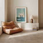 Beware of the Cat - Adorable Warning Sign | Pet Wall Art