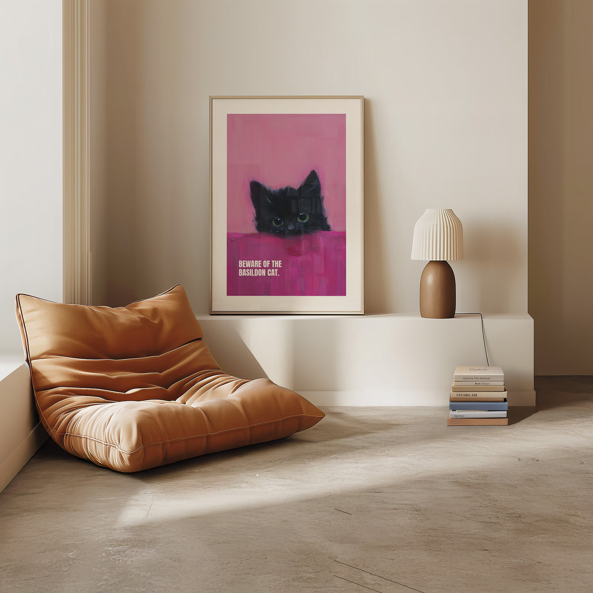 Beware of the Cat - Custom Town Warning Sign | Pet Wall Art