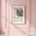 Beware of the Cat - Personalized Town Art Print | Wall Art