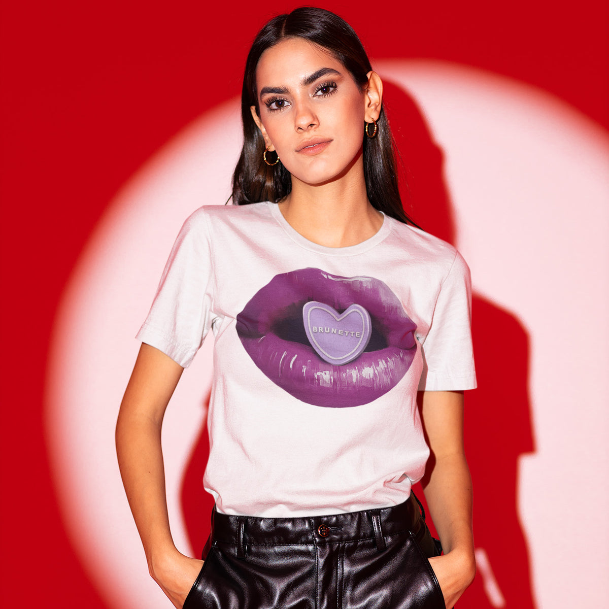 BRUNETTE - Semi-Fitted Women's Lightweight Tee | Apparel