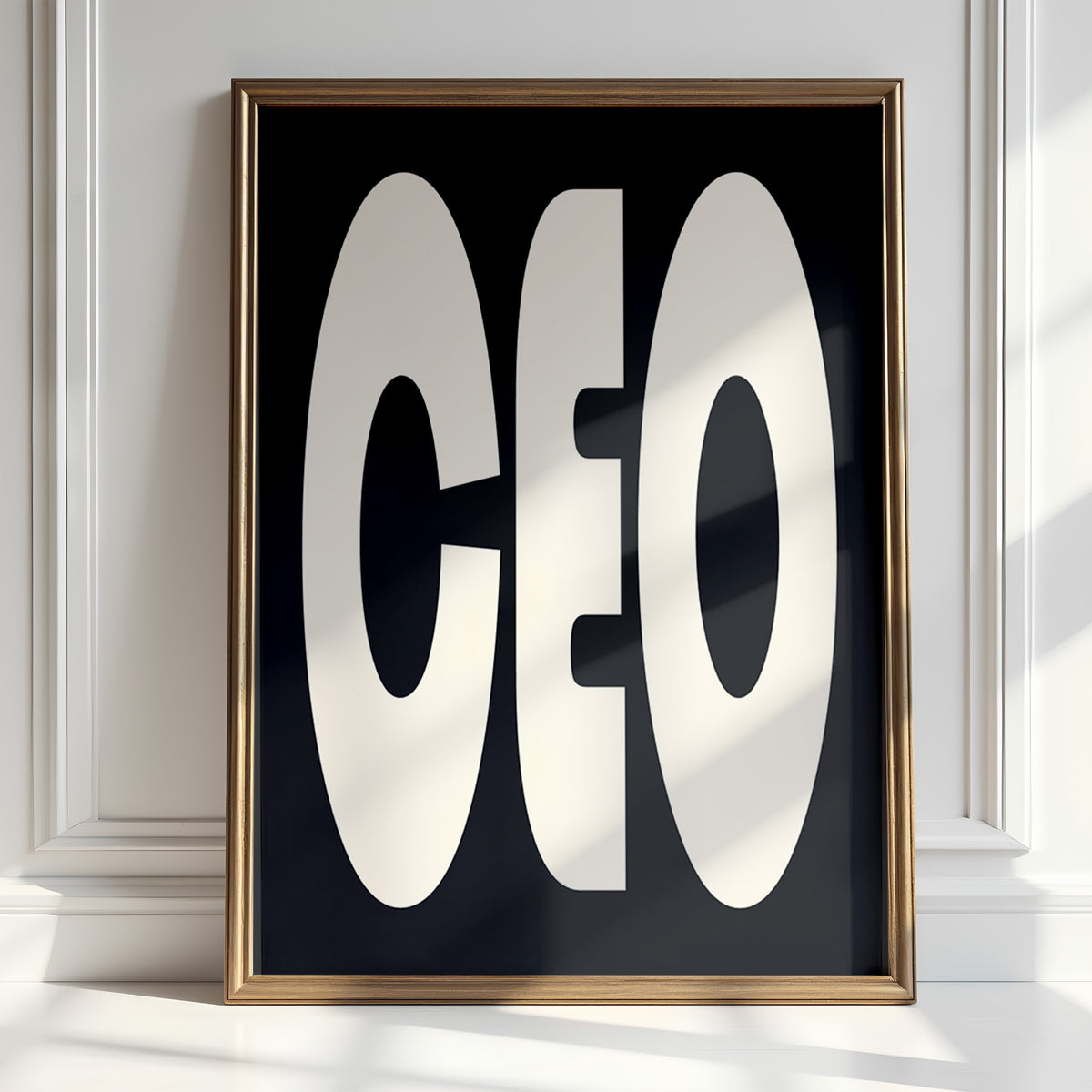 CEO - Bold Minimalist Office Print | Motivational Art