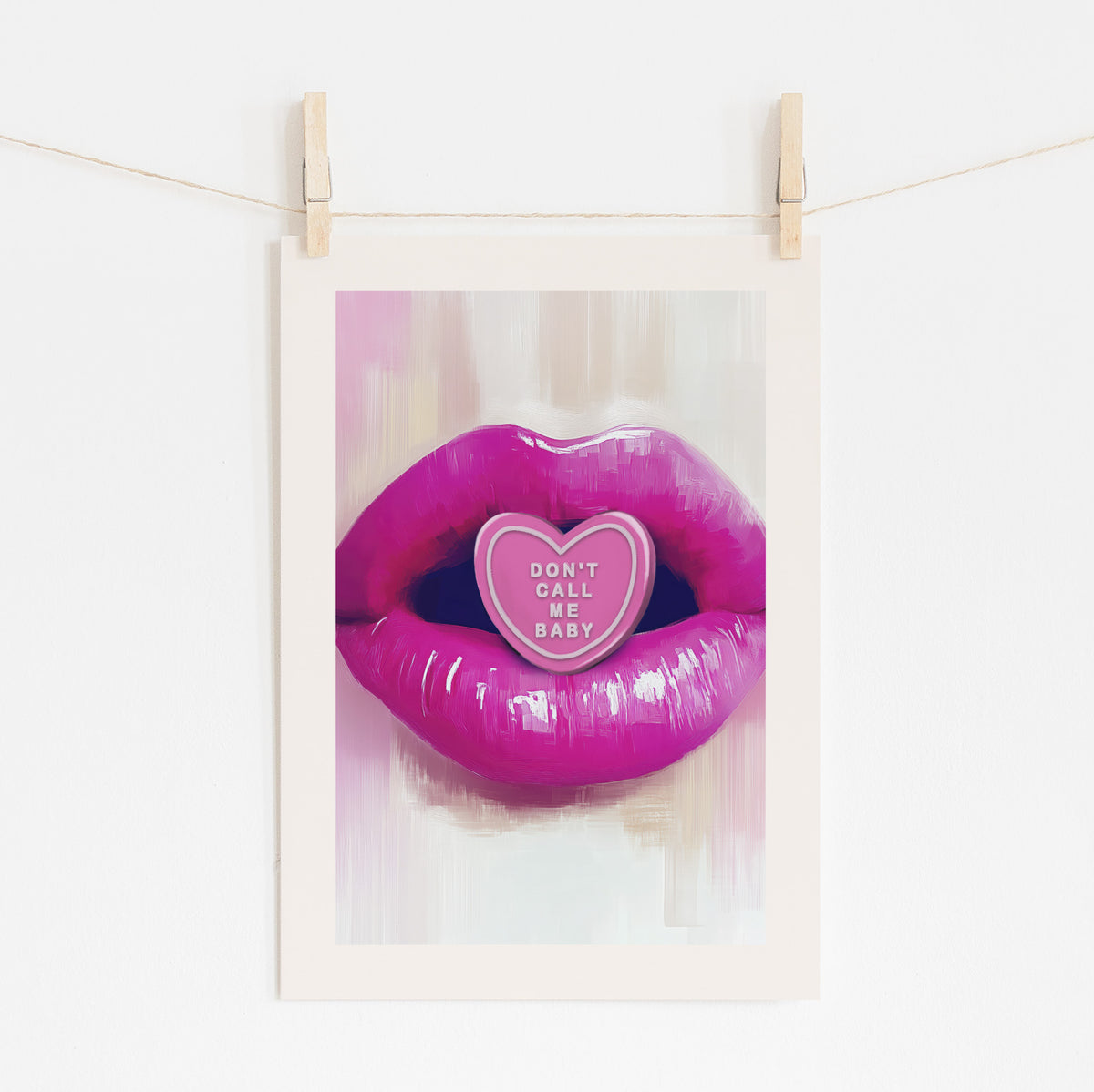 Don't Call Me Baby - Bold Lip Art by Timothy Love | Wall Art