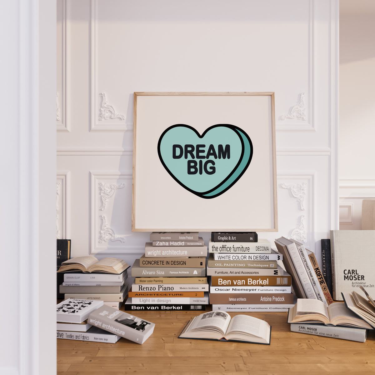 DREAM BIG - Candy Heart Design | Inspirational Wall Art